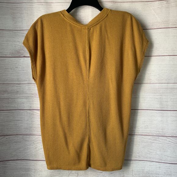 Eyeshadow Golden Yellow Cardigan Knit Sweater Button Up Size Small - Picture 7 of 14